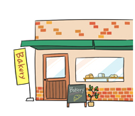 店先にのぼりを設置